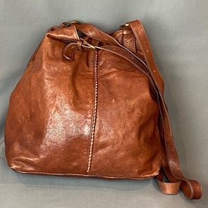 Brown Leather Hobo Int. Bag w/ adjustable straps
